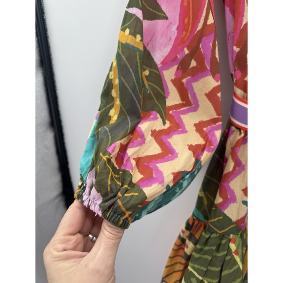 Antonio Melani Womens Dress 4 Brynn Vibrant Floral Pintuck Maximalist Boho Bloom - Picture 5 of 13